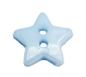 Preview: Bottone per bambini a forma di stella in plastica blu medio 14 mm 0.55 inch